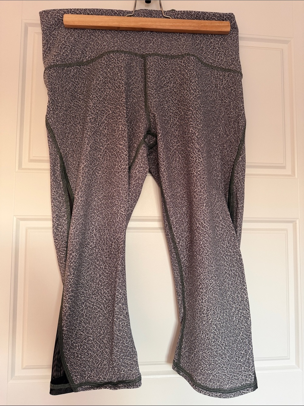 lululemon athletica Gray Speckled Leggings with Dark Trim